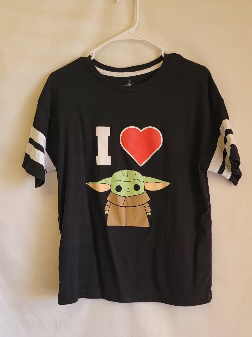 Disney / Star Wars I Heart Yoda Short T-Shirt, Black, Size M, $10